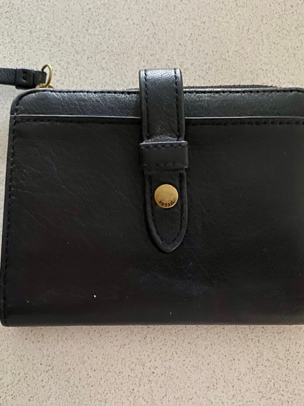 Black Leather Fossil Fiona Multifunction Wallet